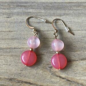 Pink and Coral Earrings